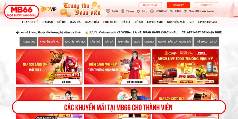MB66 mang đến hàng loạt khuyến mãi cực khủng