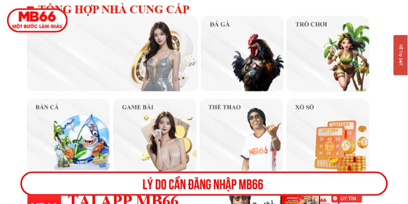 Bất cứ người chơi nào khi truy cập cũng cần đăng nhập vào MB66