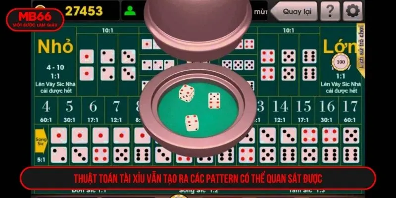 Thuật toán tài xỉu tạo ra các pattern có thể quan sát được